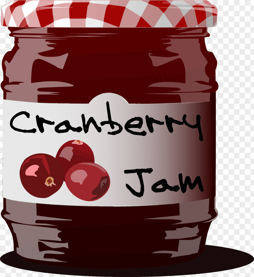 Cranberry Gelatin Dessert Fruit Preserves Jar Clip Art PNG