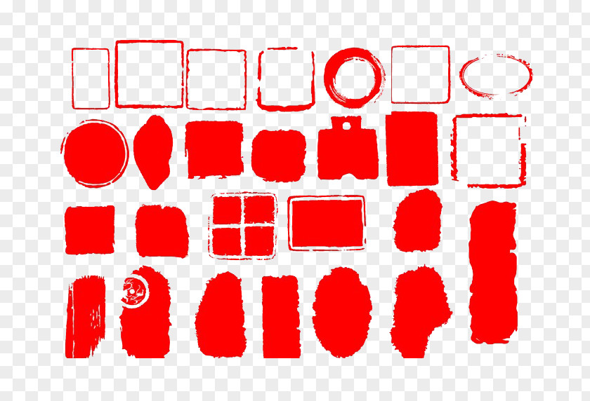 Red Official Template Background Material Map Seal Graphic Design PNG