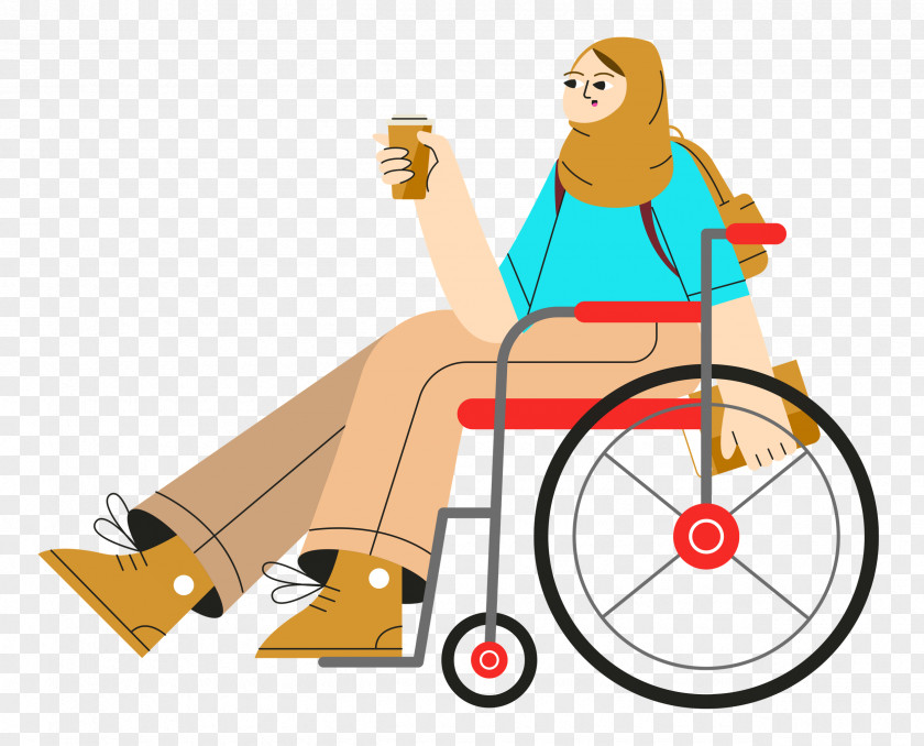 Sitting On Wheelchair PNG