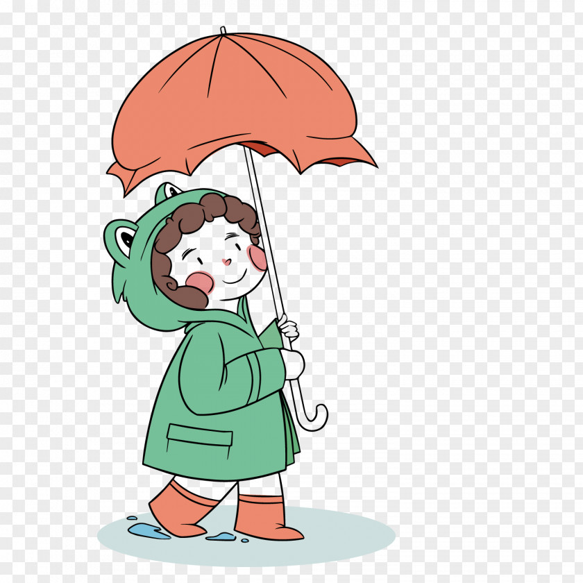 Vector Wandering In The Rain Euclidean Download Umbrella PNG
