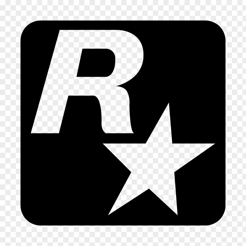 Joystick Rockstar Games Black & White North Font PNG