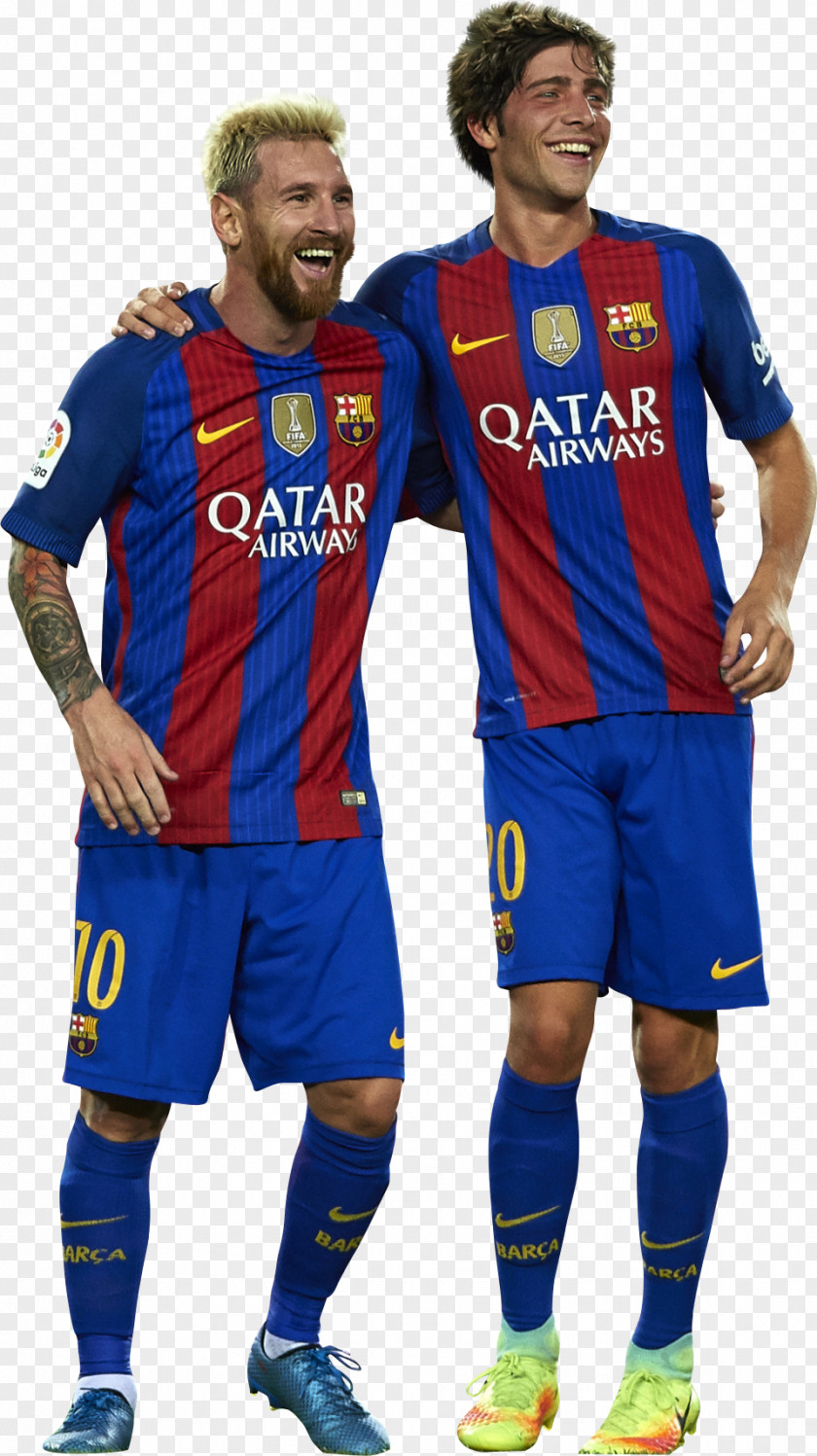Lionel Messi Sergi Roberto Jersey FC Barcelona Spain National Football Team PNG