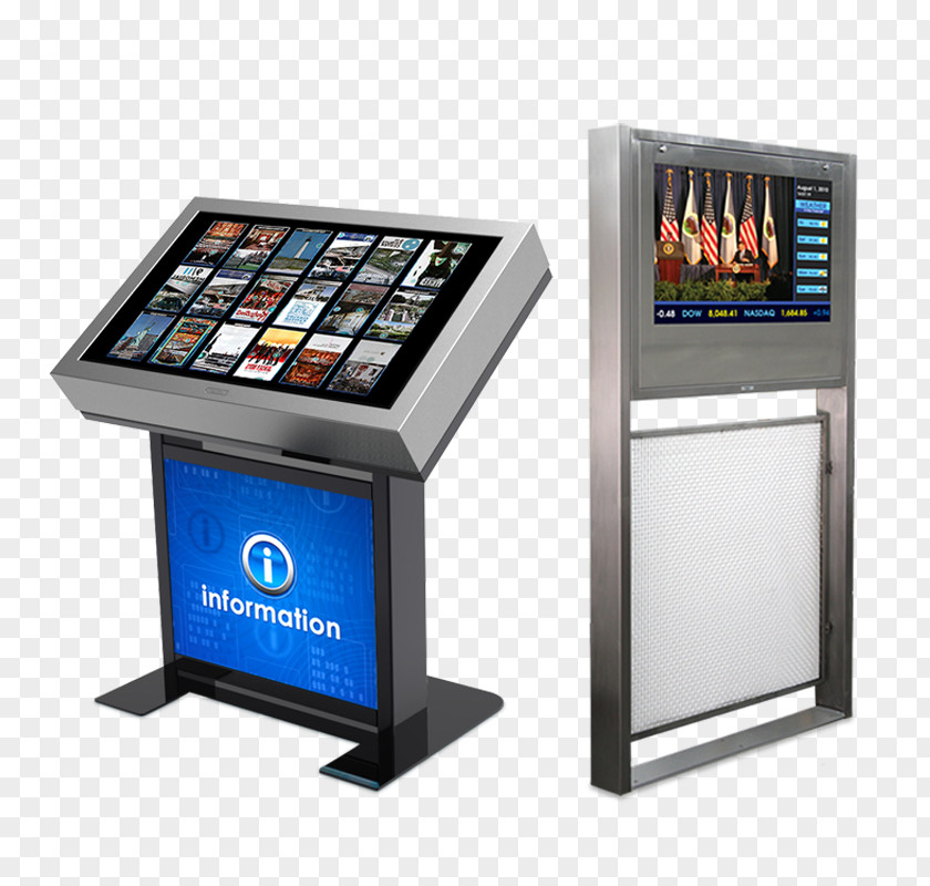 Signage Solution Interactive Kiosks Digital Signs Information System Poster PNG