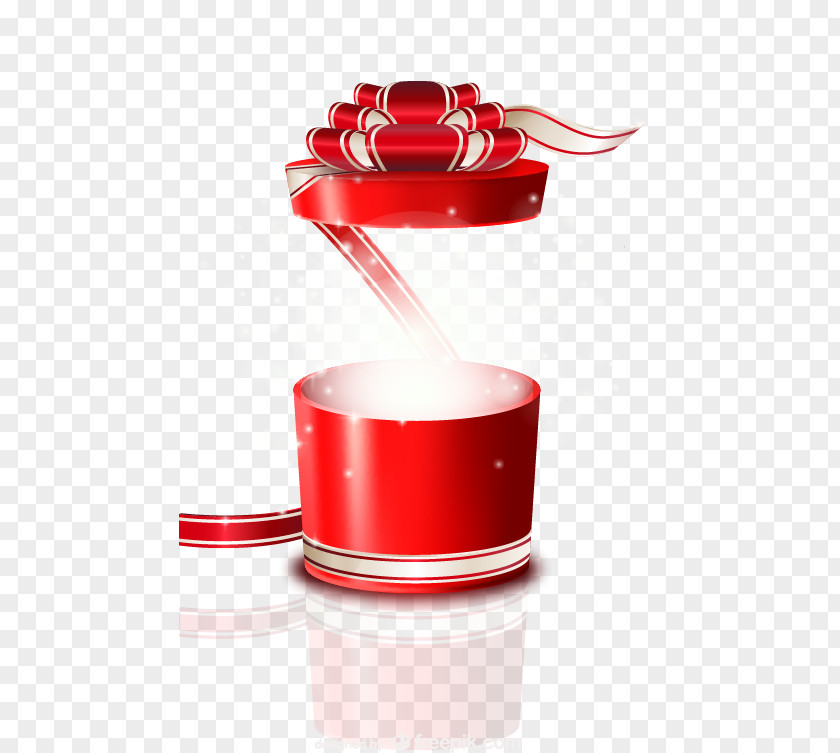 Open Red Gift Box PNG
