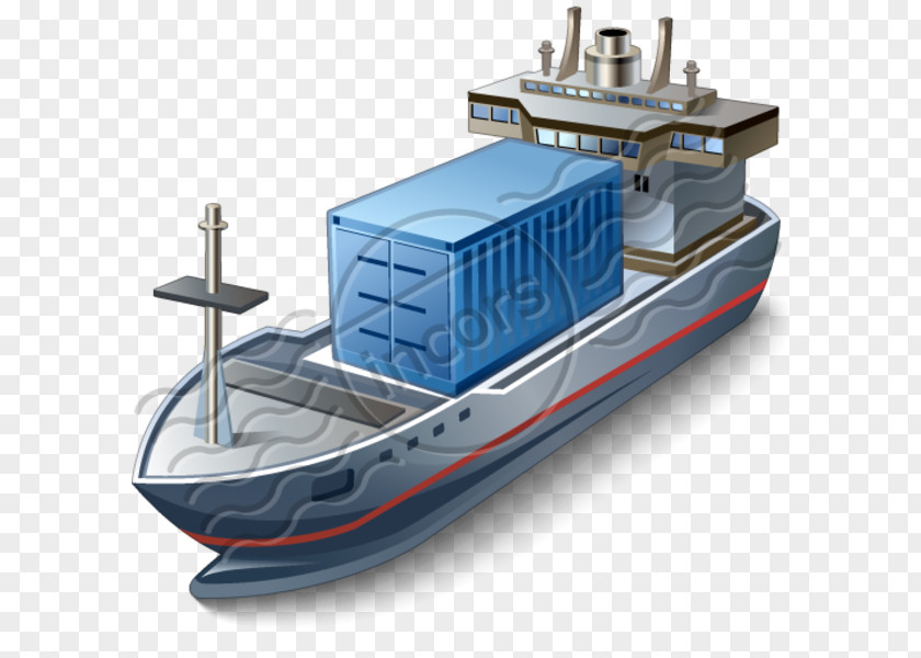 Ship Container Cargo Intermodal Transport PNG