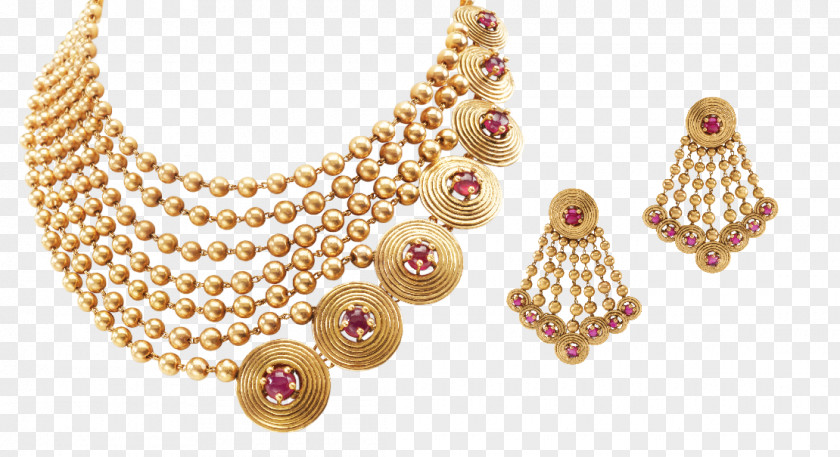 Gold Beads Earring Necklace Jewellery Charms & Pendants PNG