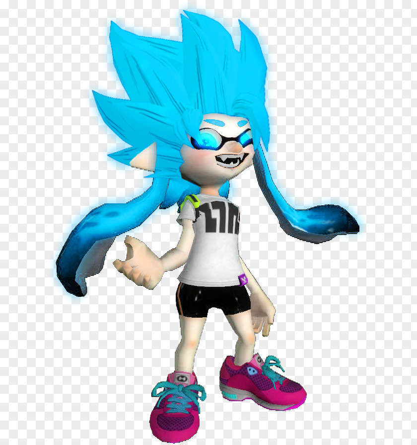 Blue Squid Splatoon Goku Super Saiya Vegeta PNG