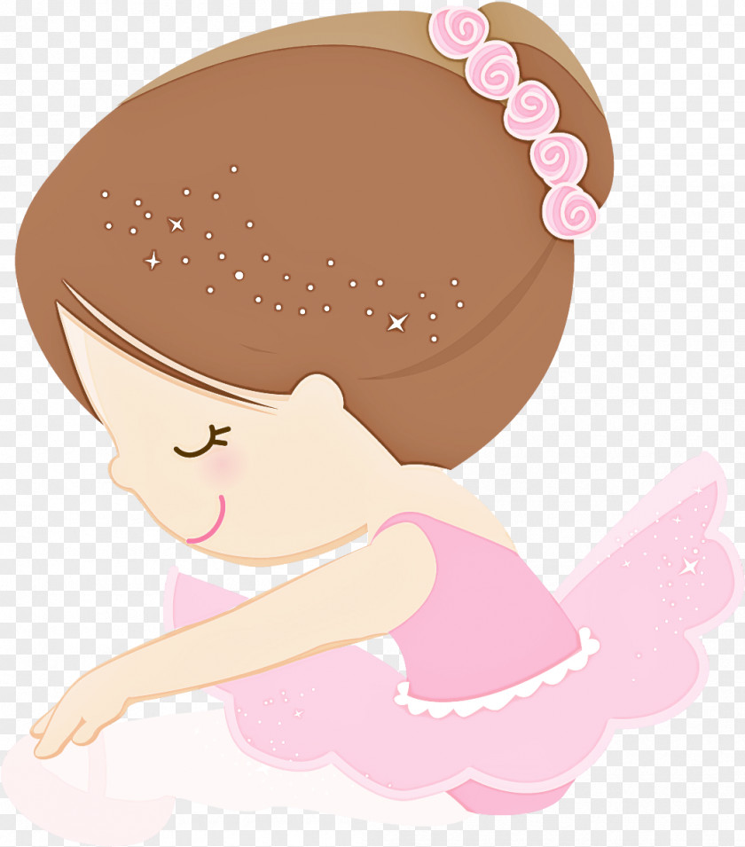 Brown Hair Child Cartoon Pink Cheek PNG