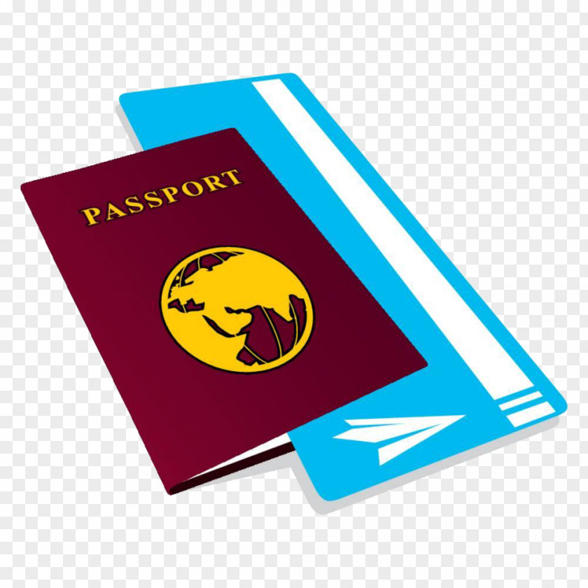 Foreign Passport Airplane Airline Ticket PNG