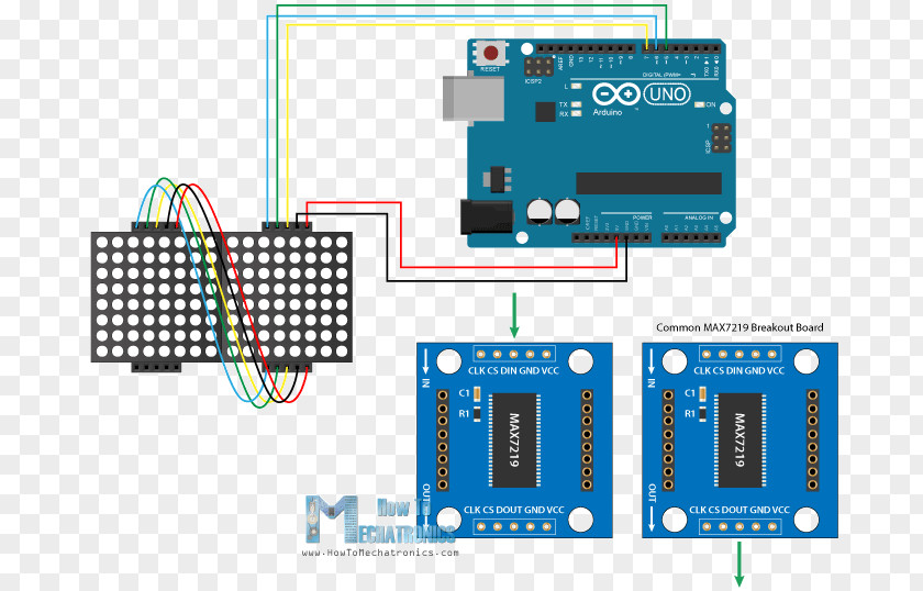 Matrix Code Dot Dot-matrix Display Arduino Electronics Light-emitting Diode PNG