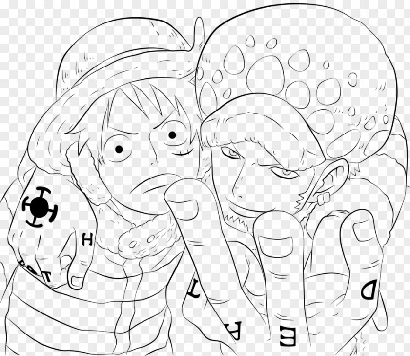 Trafalgar Law Monkey D. Luffy Water Portgas Ace Line Art Drawing PNG