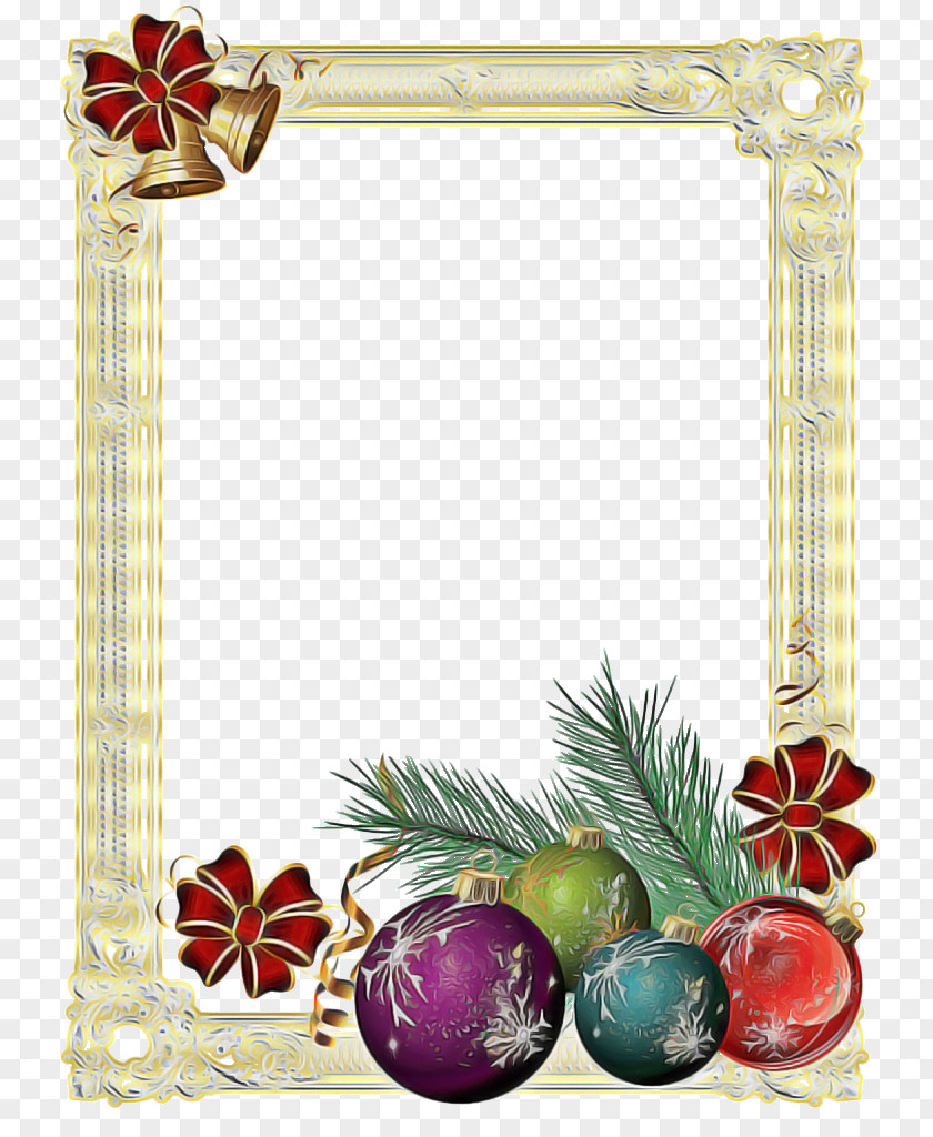 Pine Family Ornament Christmas Picture Frame PNG