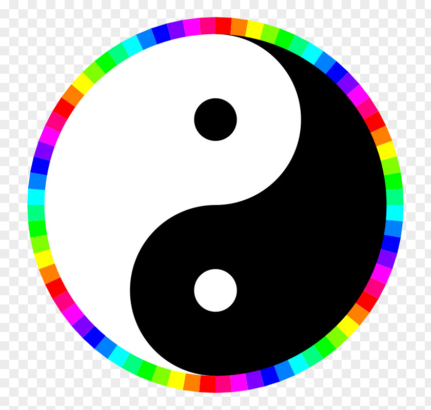 Yin Yang And Color Circle Clip Art PNG