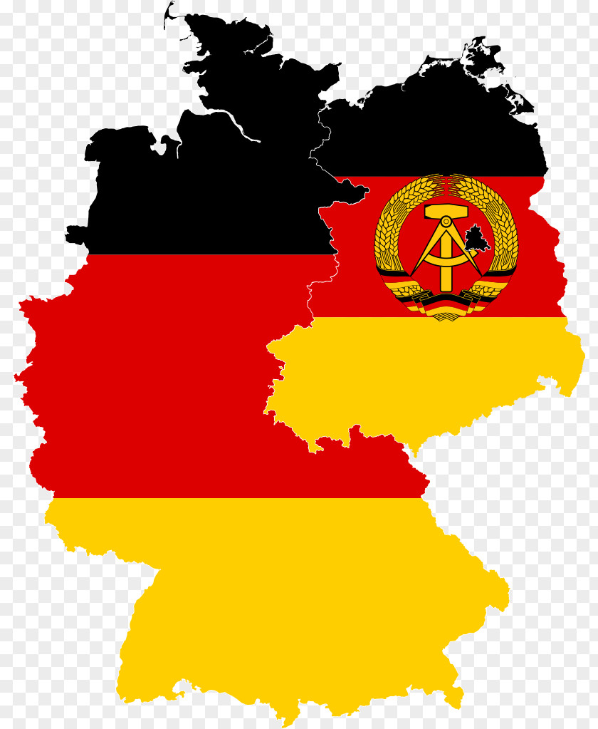 Map West Germany East Flag Of PNG