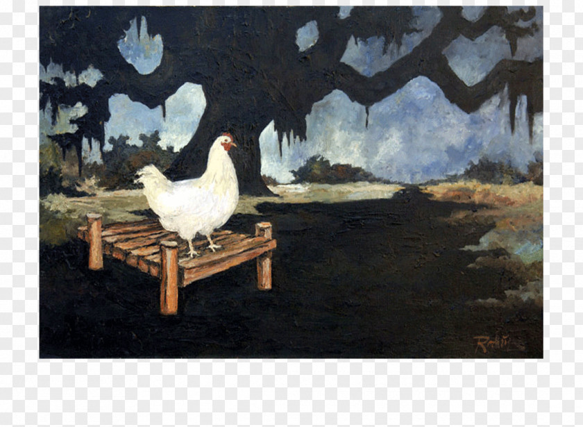 Painting Oil Rooster Chicken Cajuns PNG