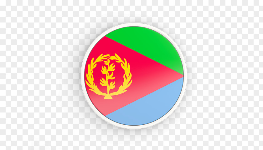 Circle Flag Of Eritrea Douchegordijn PNG