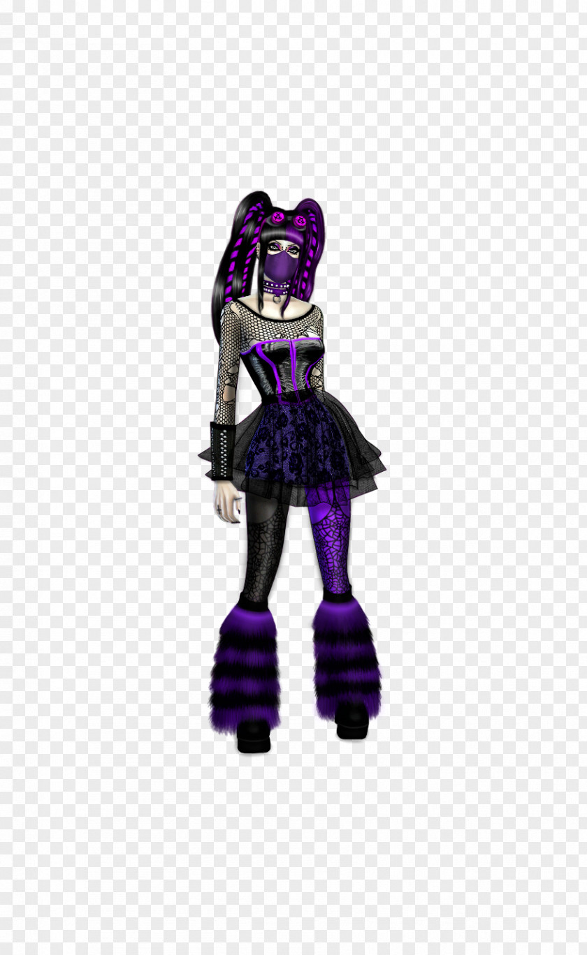 Goth Purple Violet Figurine Action & Toy Figures Costume PNG