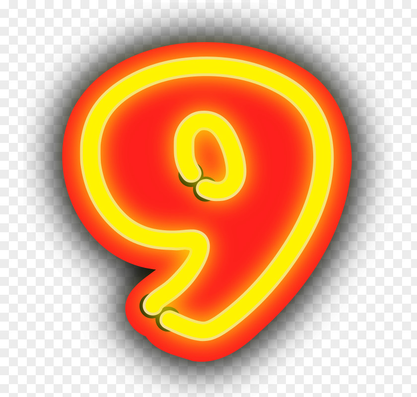 NEON Number 0 Clip Art PNG