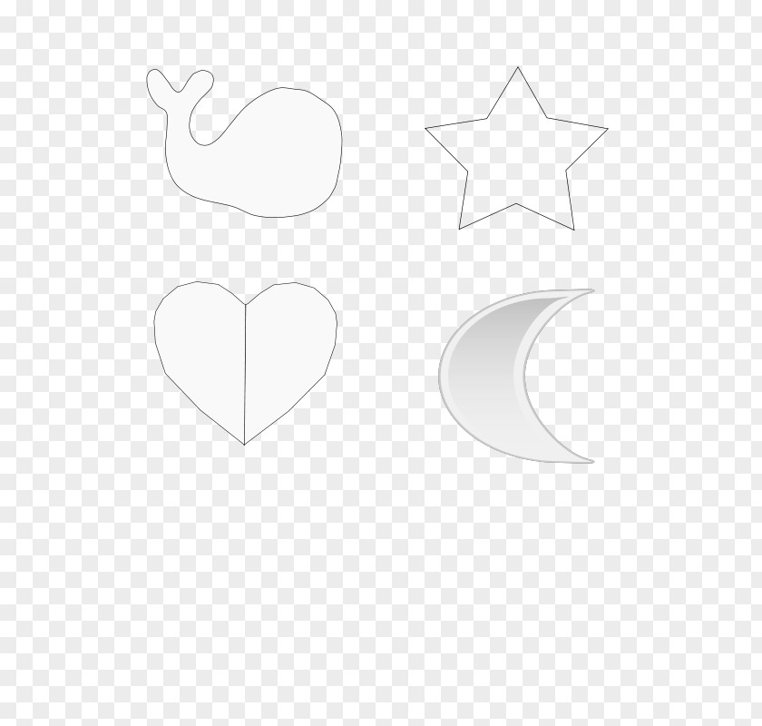 Silhouette Heart White Black Angle Clip Art PNG