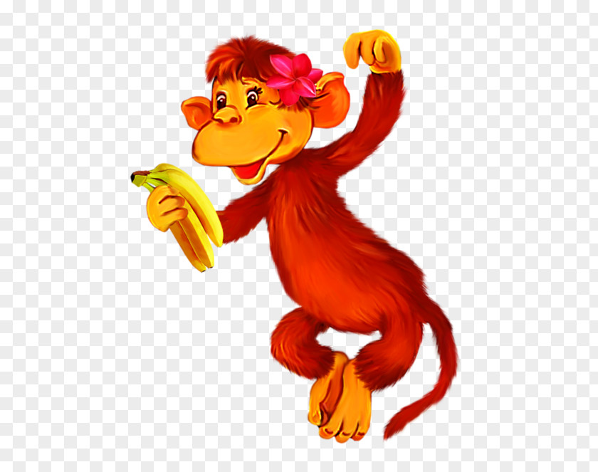 Monkey With Flowers Ape Clip Art PNG