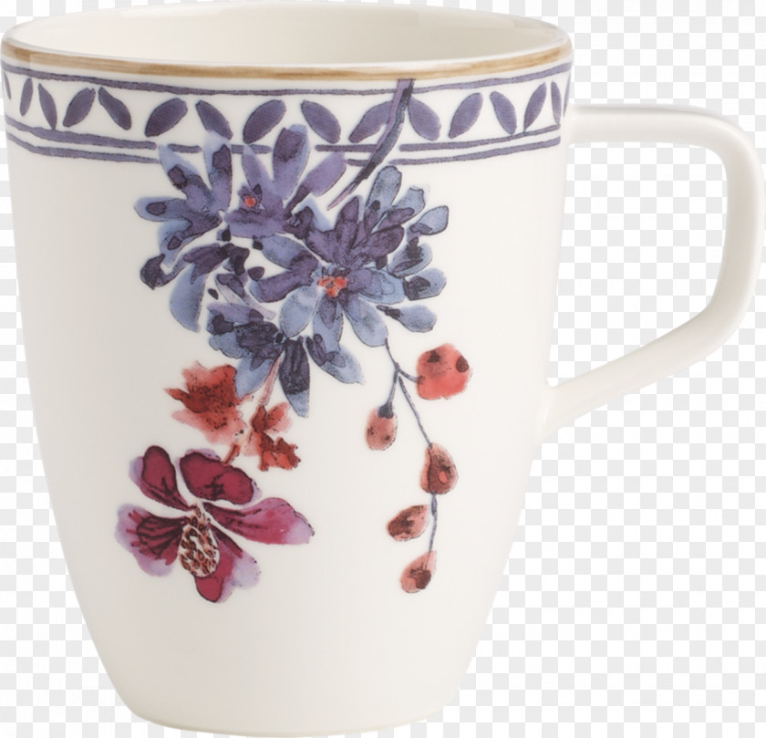 Mug Villeroy & Boch Tableware Teacup English Lavender PNG