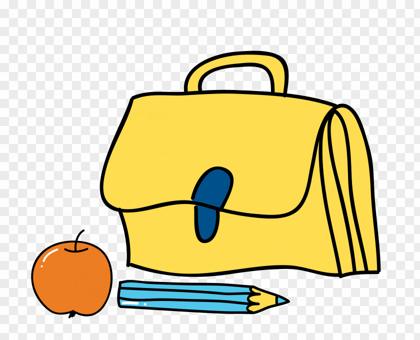 Vector Bag Pencil Apple Material Satchel Briefcase Clip Art PNG