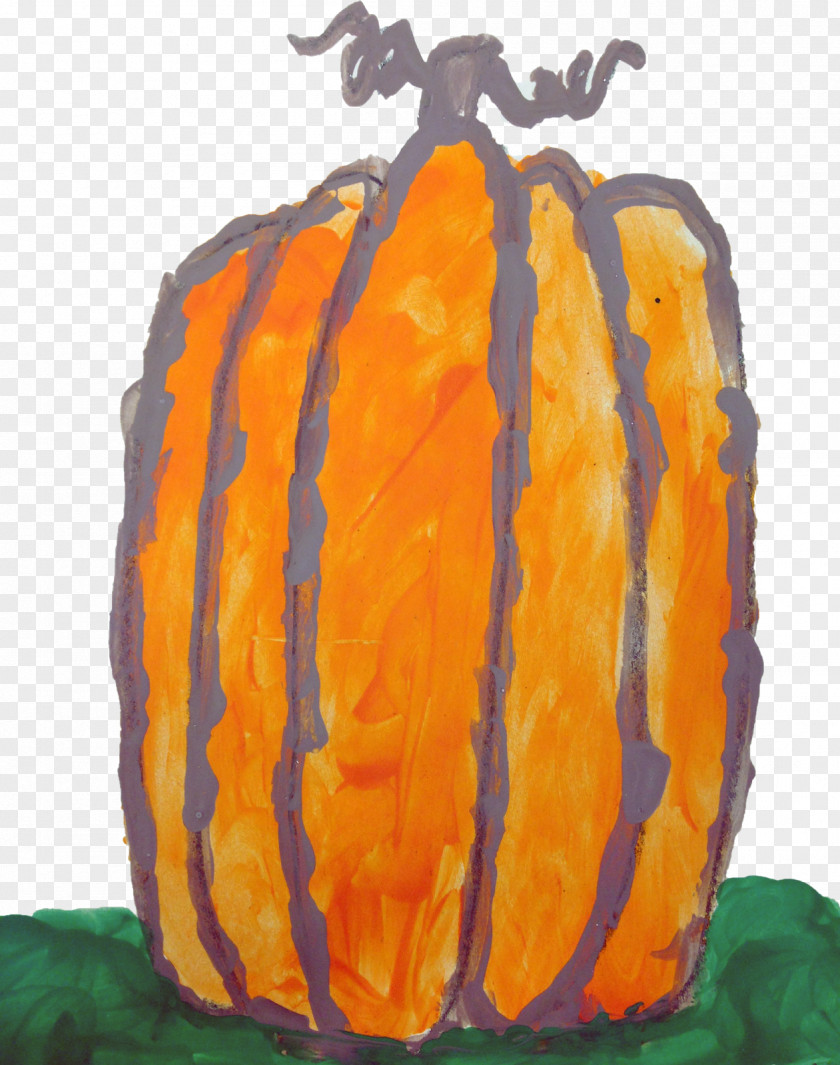 Watercolor Pumpkin Cucurbita Orange Winter Squash Gourd PNG