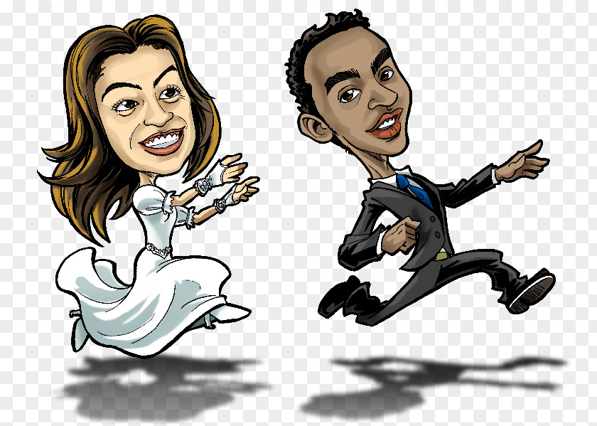 Couple Caricature Marriage Engagement PNG