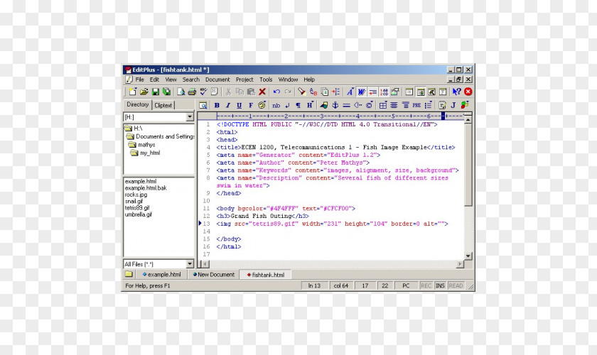 EditPlus Web Page HTML Editor Text PNG