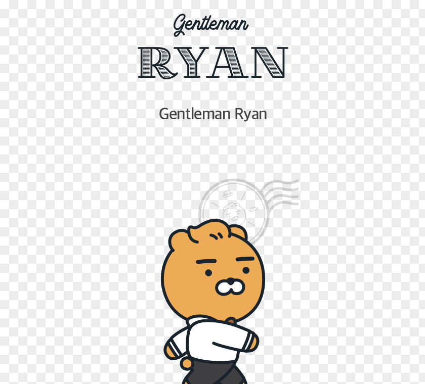 Kakao Ryan Friends Line Gentleman PNG