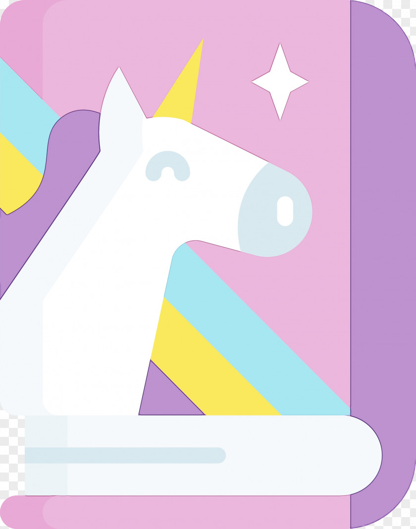 Logo Unicorn M Pink Pattern Line PNG