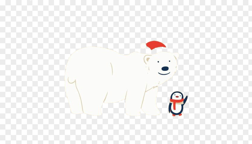 Red Hat Polar Bears And Penguins Bear Logo Illustration PNG