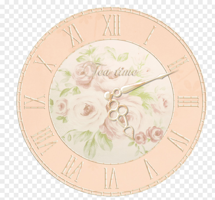 Retro Clock Zazzle Flower Bouquet Tile PNG
