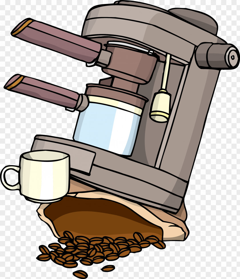 Vector Coffee Machine Material Illustration PNG