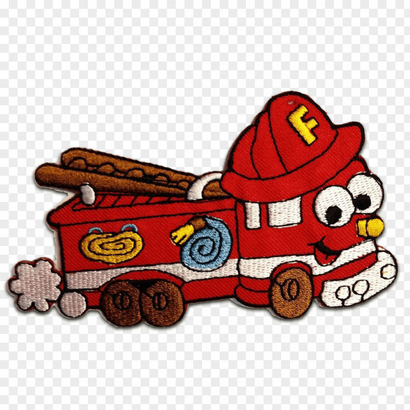 Car Embroidered Patch Embroidery Fire Engine Iron-on PNG