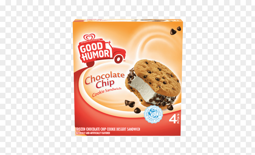 Ice Cream Chocolate Chip Cookie Chipwich Good Humor PNG