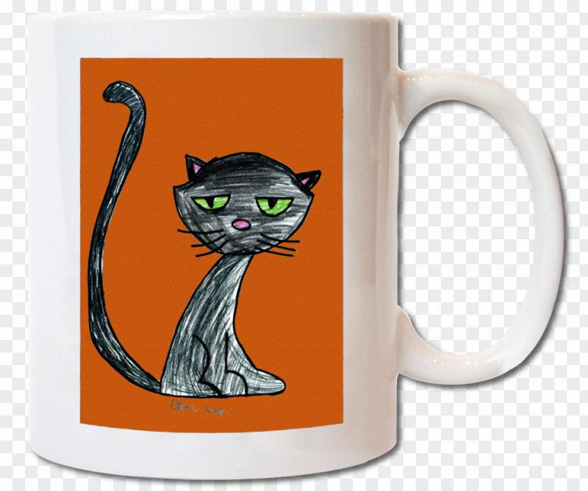 Mug Tabby Cat Cup Font PNG