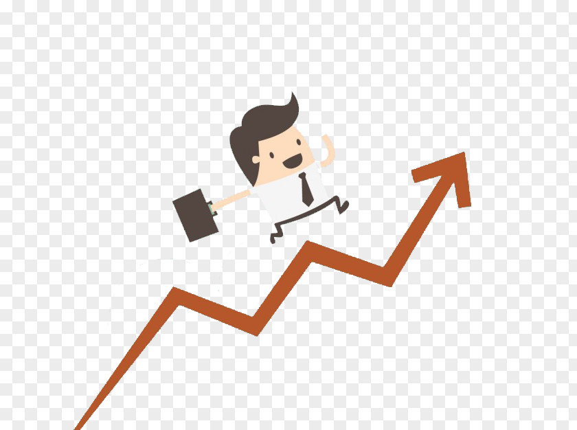 People Run A Line Chart Businessperson Illustration PNG