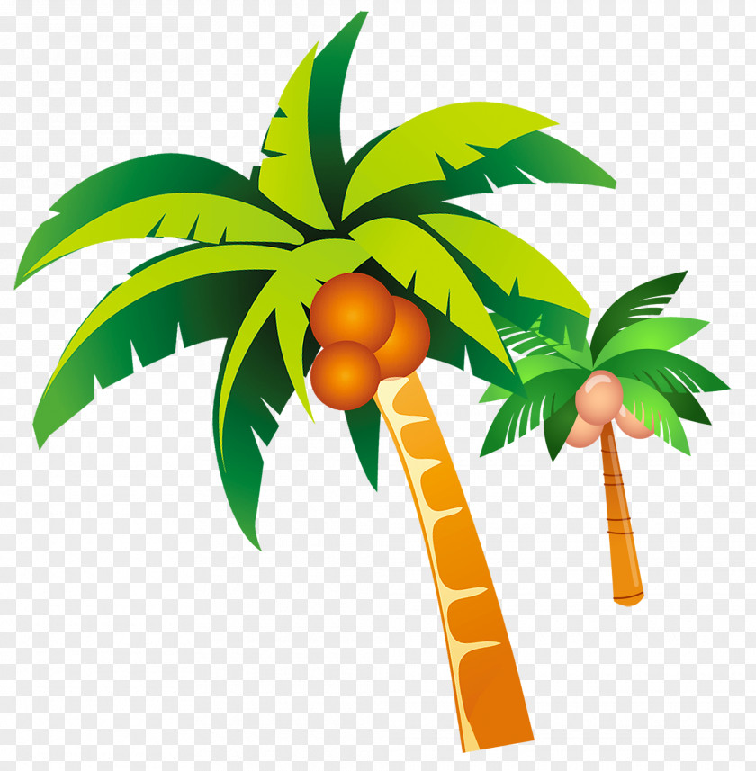 Coconut Tree Summer Clip Art PNG