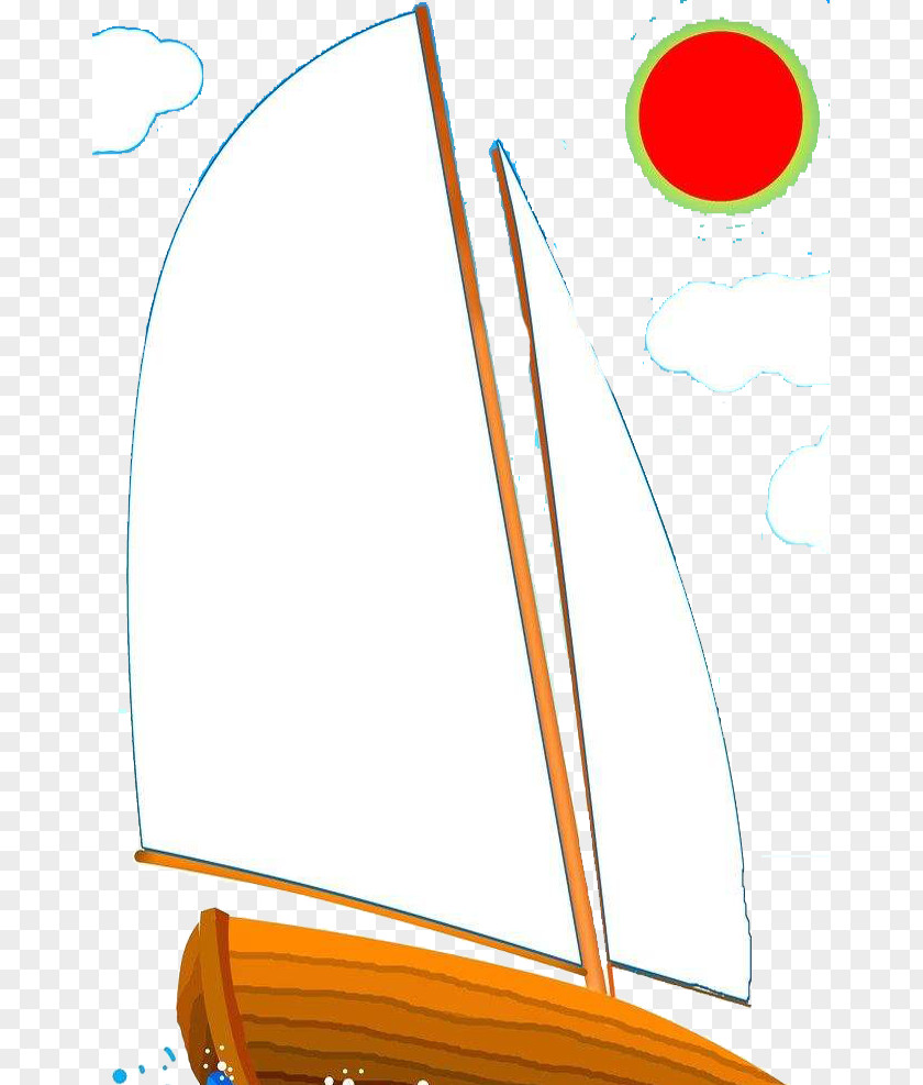 Hand Drawn Sailboat Sailing Ship PNG