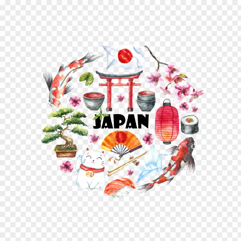 Japan Travel Illustration PNG