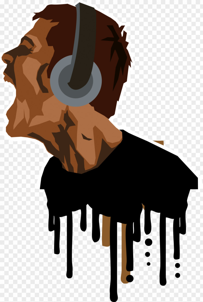 Music PNG , Young rock music wearing headphones, shouting man with headphones illustration clipart PNG