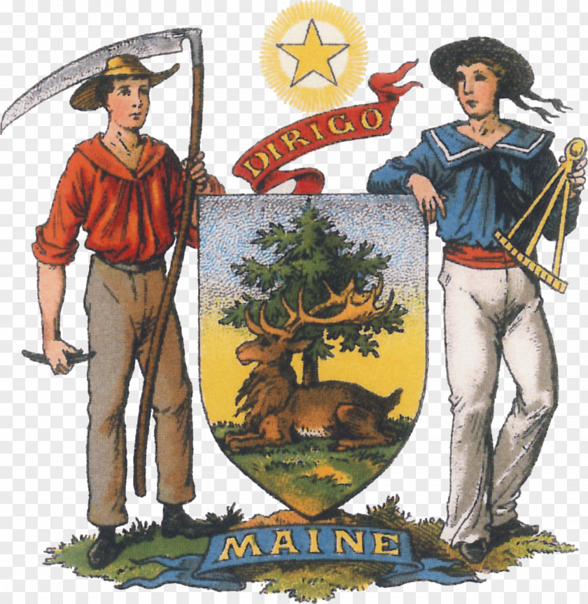 Seal Of Maine Coat Arms Great The United States Crest PNG