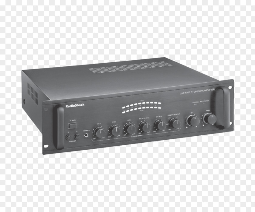 Stereo Wall Audio Power Amplifier Digital Sound RadioShack PNG