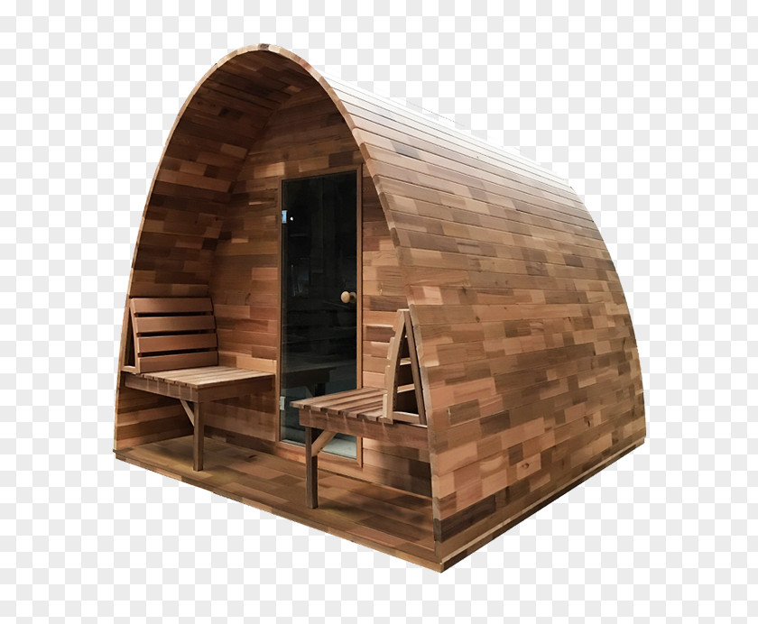 Cabin Infrared Sauna Essence Forestière Western Redcedar Wood PNG