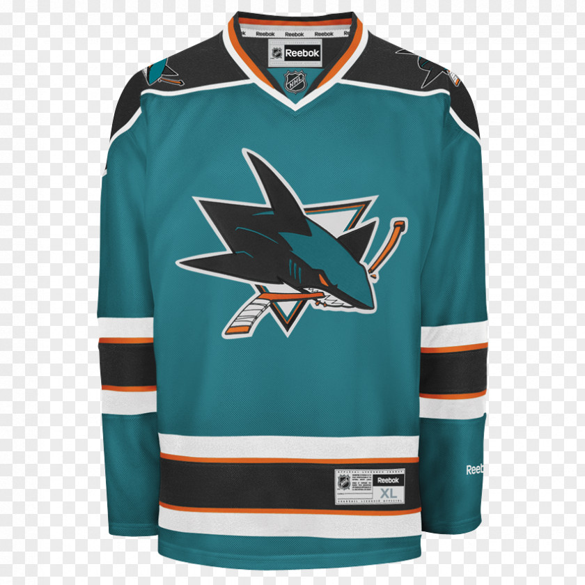 Reebok San Jose Sharks National Hockey League NHL Uniform Ice Jersey PNG