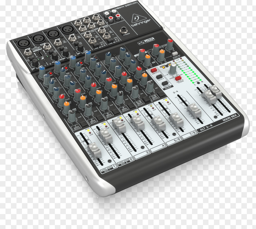 Usb Recorder Mixer Microphone Behringer Xenyx X1204USB Audio Mixers PNG