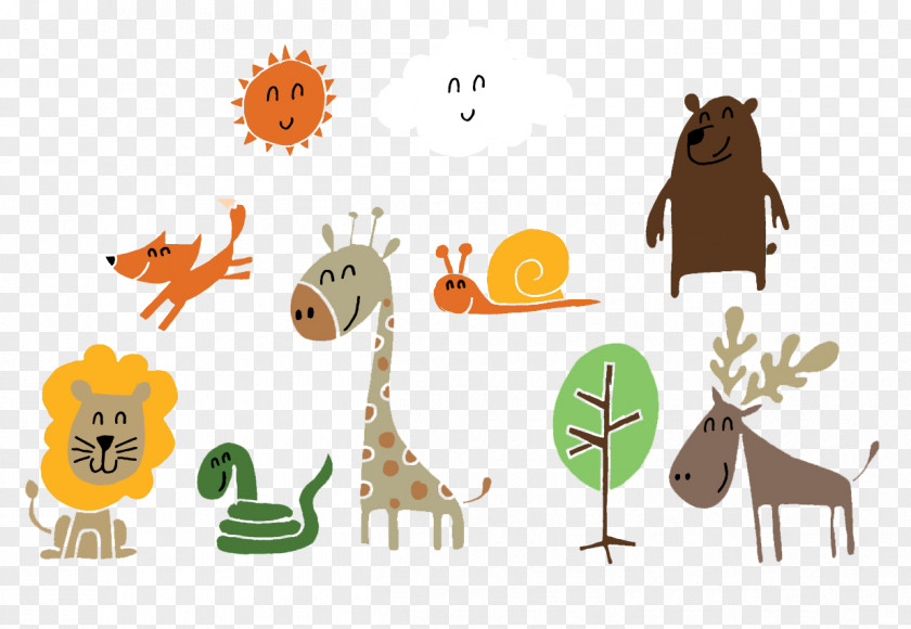 Vector Cartoon Animals PNG