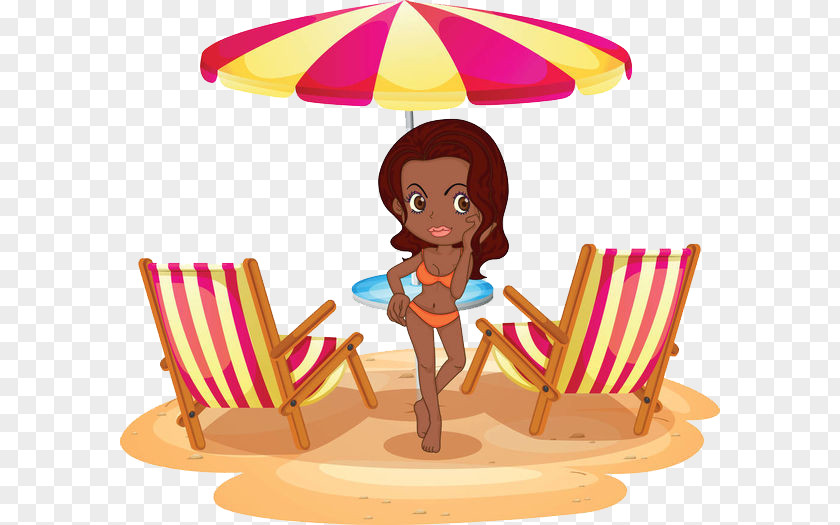 A Woman In Bikinis Chair Royalty-free Clip Art PNG