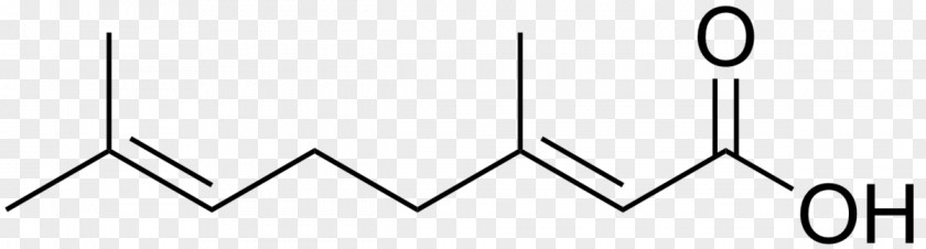 Geranic Acid Dicarboxylic Molecule PNG